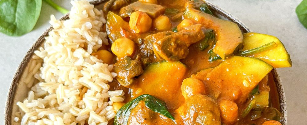 Szybki obiad - curry z ciecierzycą