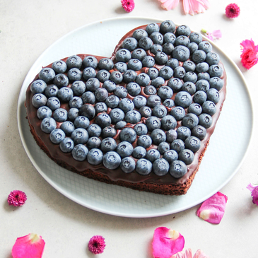 Walentynkowe ciasto z borówkami dla diabetyków