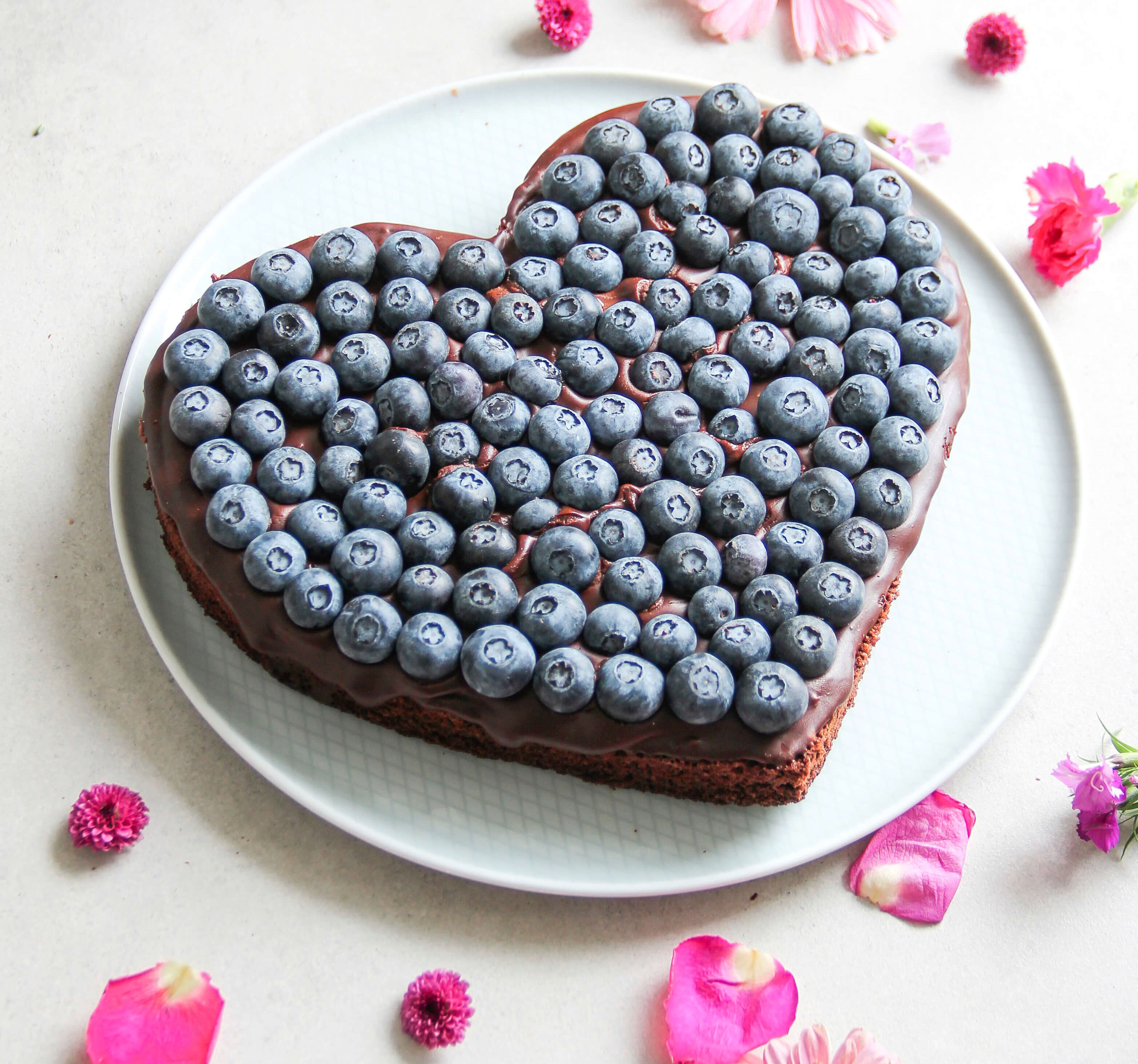 Walentynkowe ciasto z borówkami dla diabetyków 