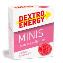 Glukoza Dextro Energy minis o smaku malinowym z witaminą C - 50g