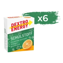 Zestaw 6 opakowań glukozy DEXTRO ENERGY Minis o smaku pomarańczy 50g