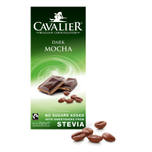 Czekolada z nadzieniem kawowym ze stewią Cavalier, deserowa bez cukru, 85g