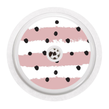 Naklejka na sensor FreeStyle Libre - kropki na różowych pasach