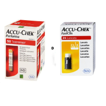 Zestaw Paski do glukozy Accu-Chek® Performa 50 sztuk + Lancety Fastclix 24 sztuki