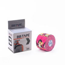 BB tape taśma kinezjologiczna 5 cm x 5 m - różowa pingwin