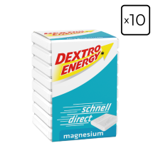 Zestaw 10 kostek glukozy Dextro Energy z dodatkiem magnezu 46g (8 pastylek)