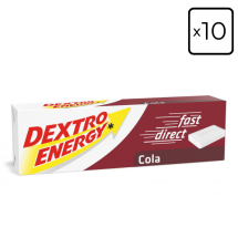 Zestaw 10 kostek glukozy Dextro Energy Cola 47g (14 pastylek)