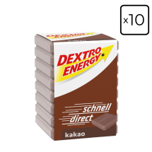 Zestaw 10 kostek glukozy Dextro Energy Kakao 46g - 8 pastylek