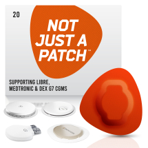 Not Just A Patch, plastry na sensory FreeStyle Libre i Medtronic - pomarańczowy, 20 szt. [1 plaster = 5,95 zł]