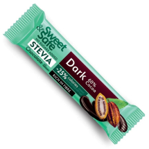 Baton z deserowej czekolady 60% kakao, słodzony stewią SweetSafe, 25g