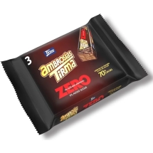 Wafelki w polewie czekoladowej gorzkiej 70% kakao bez dodatku cukru Tirma 3x21,5g