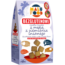 Ciastka kruche z mąką z siemienia lnianego, bez dodatku cukru 100g