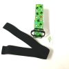 Czarny Uchwyt na sensor Dexcom G6 z zieloną opaską we wzory