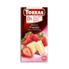 Czekolada biała z truskawkami Torras - 75 g