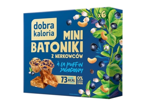 Minibatoniki z nerkowców - muffin jagodowy Dobra Kaloria 6x17g