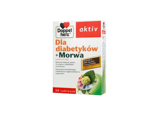 Doppelherz aktiv, dla diabetyków + Morwa, 30 tabletek