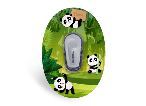 NOWOŚĆ! Type One Style, plastry na sensor Dexcom G6 - Panda 5 szt.