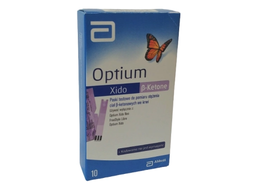Paski Optium Xido ™ do pomiaru ciał ß-ketonowych we krwi - 10szt.