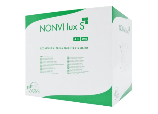Kompresy włókninowe jałowe NONVI lux S 10x10 cm - 100 szt.