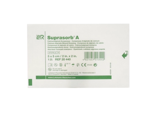 Suprasorb® A - 5cm x 5cm - 1 sztuka - opatrunek jałowy z włókien algianów wapnia
