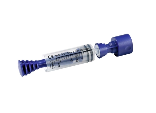 Refundacja NFZ |Pojemnik na insulinę do pomp Accu-Chek plastikowy niebieski - 1 szt.