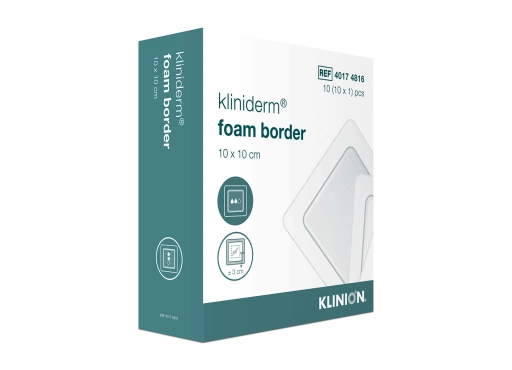 Opatrunek piankowy Kliniderm Foam Silicone Border 15x15cm