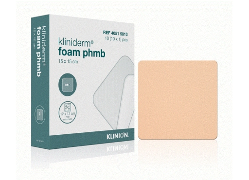 Opatrunek Kliniderm Foam PHMB 15x15 cm - opatrunek piankowy