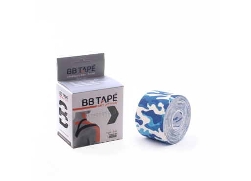 BB Kinesiology Tape – taśma kinezjologiczna 5 cm x 5 m, moro niebieskie