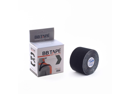 BB Kinesiology Tape – taśma kinezjologiczna 5 cm x 5 m, czarna