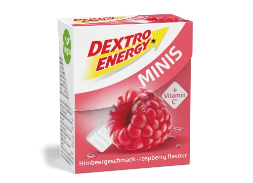 Glukoza Dextro Energy minis o smaku malinowym z witaminą C - 50g