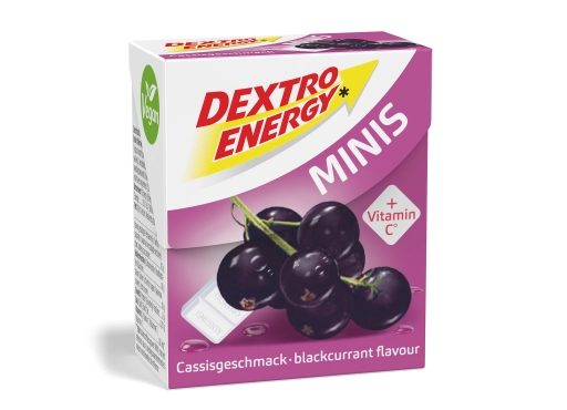 Glukoza DEXTRO ENERGY Minis o smaku czarnej porzeczki 50g (33 pastylki)