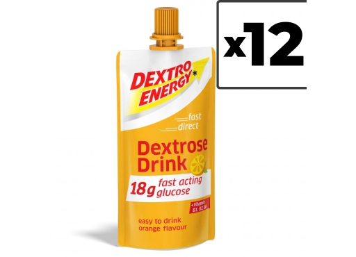 Zestaw 12 opakowań płynnej glukozy Dextro Energy o smaku pomarańczowym 2WW