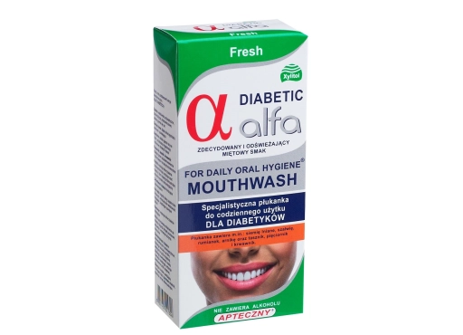 Płyn do płukania jamy ustnej Alfa Diabetic Fresh 200 ml