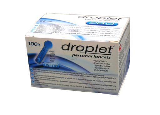 Lancety Droplet 28G (0,36mm) uniwersalne op. 100 sztuk