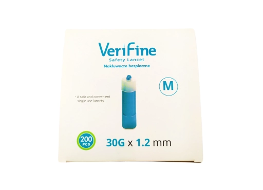 Nakłuwacze jednorazowe Verifine 1,2mm 30G - 200 sztuk