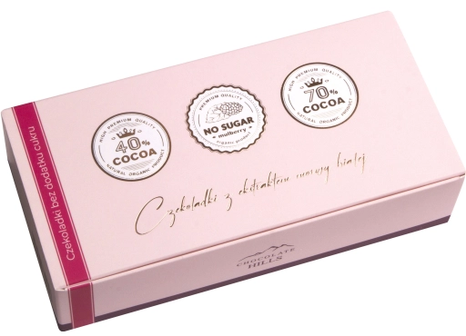 Czekoladki konferencyjne bez dodatku cukry z ekstraktem z morwy białej Chocolate Hills