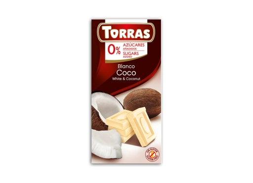 Czekolada Torras biała z kokosem 75g