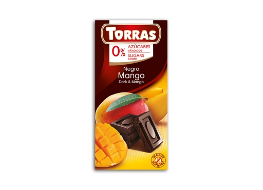 Czekolada gorzka z mango, bez cukru, Torras - 75g