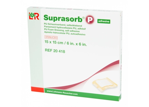 Suprasorb® P 15cmx15cm przylepny 1 sztuka - poliuretanowy opatrunek piankowy